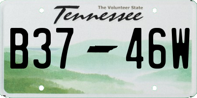 TN license plate B3746W