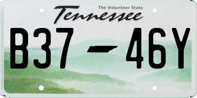 TN license plate B3746Y