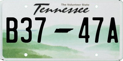 TN license plate B3747A