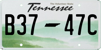 TN license plate B3747C