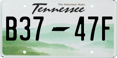 TN license plate B3747F