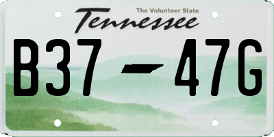 TN license plate B3747G