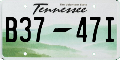 TN license plate B3747I