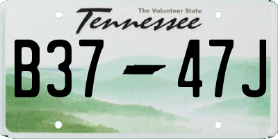 TN license plate B3747J