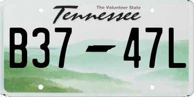 TN license plate B3747L