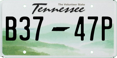 TN license plate B3747P