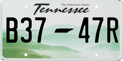TN license plate B3747R