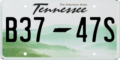 TN license plate B3747S