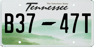 TN license plate B3747T