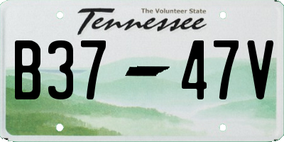 TN license plate B3747V