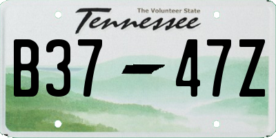 TN license plate B3747Z