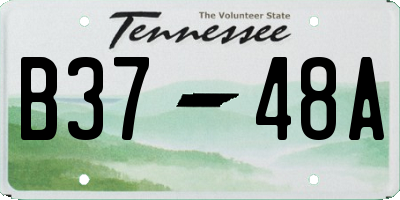 TN license plate B3748A