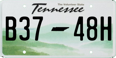 TN license plate B3748H