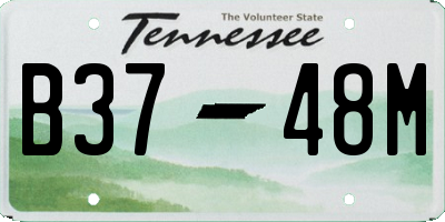 TN license plate B3748M