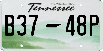 TN license plate B3748P