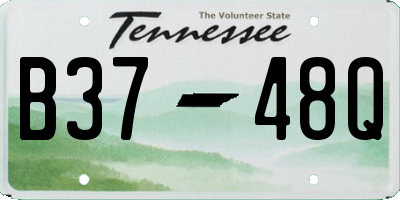 TN license plate B3748Q