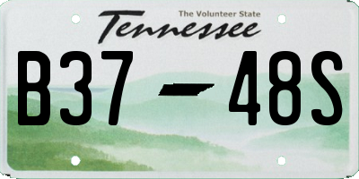 TN license plate B3748S