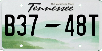 TN license plate B3748T