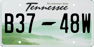 TN license plate B3748W