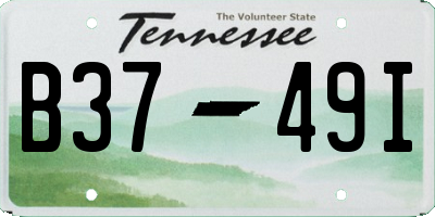 TN license plate B3749I