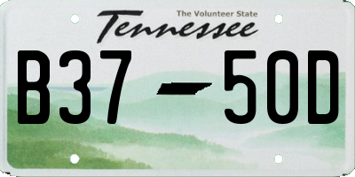 TN license plate B3750D