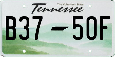 TN license plate B3750F