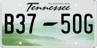 TN license plate B3750G