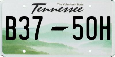 TN license plate B3750H