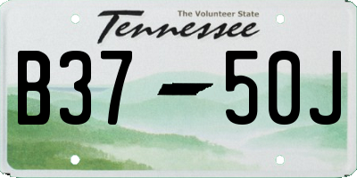TN license plate B3750J