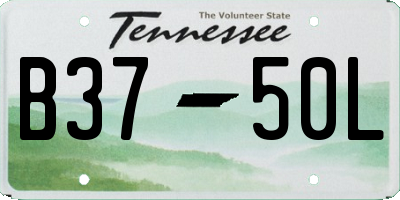 TN license plate B3750L
