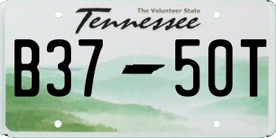 TN license plate B3750T