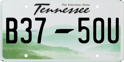 TN license plate B3750U