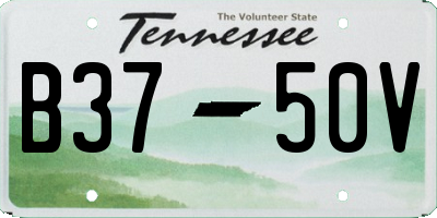 TN license plate B3750V
