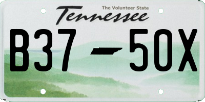 TN license plate B3750X