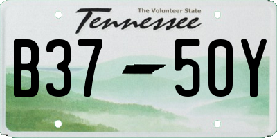 TN license plate B3750Y
