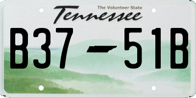 TN license plate B3751B