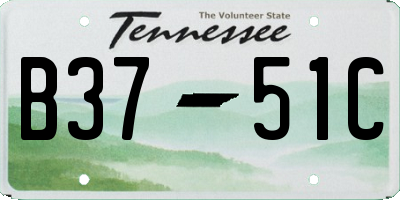 TN license plate B3751C