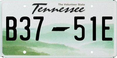 TN license plate B3751E