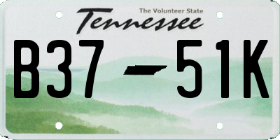 TN license plate B3751K