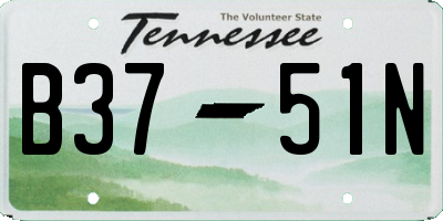 TN license plate B3751N