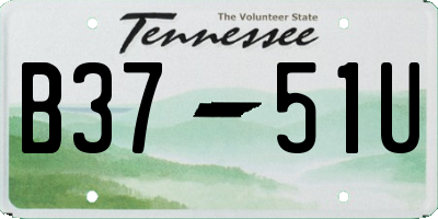 TN license plate B3751U