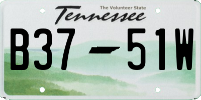 TN license plate B3751W