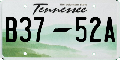 TN license plate B3752A