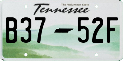 TN license plate B3752F