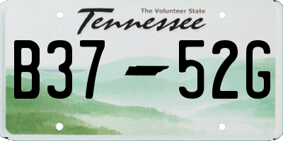 TN license plate B3752G