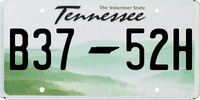 TN license plate B3752H