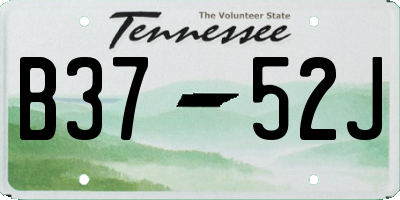 TN license plate B3752J
