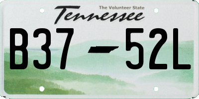 TN license plate B3752L