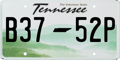 TN license plate B3752P