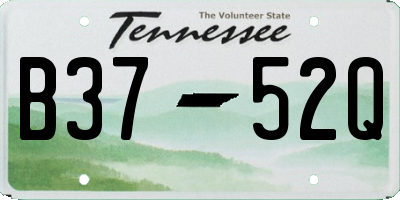 TN license plate B3752Q